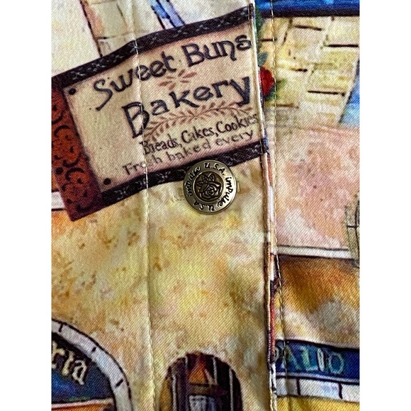 Impulse California Art Jacket Venice Café Boho Travel Print Button Front USA - Picture 12 of 14